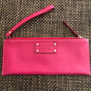 Kate Spade Pink zippered wristlet